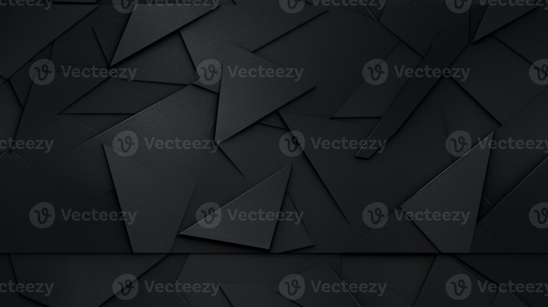 AI generated Dark black Geometric grid background Modern dark abstract texture seamless pattern photo