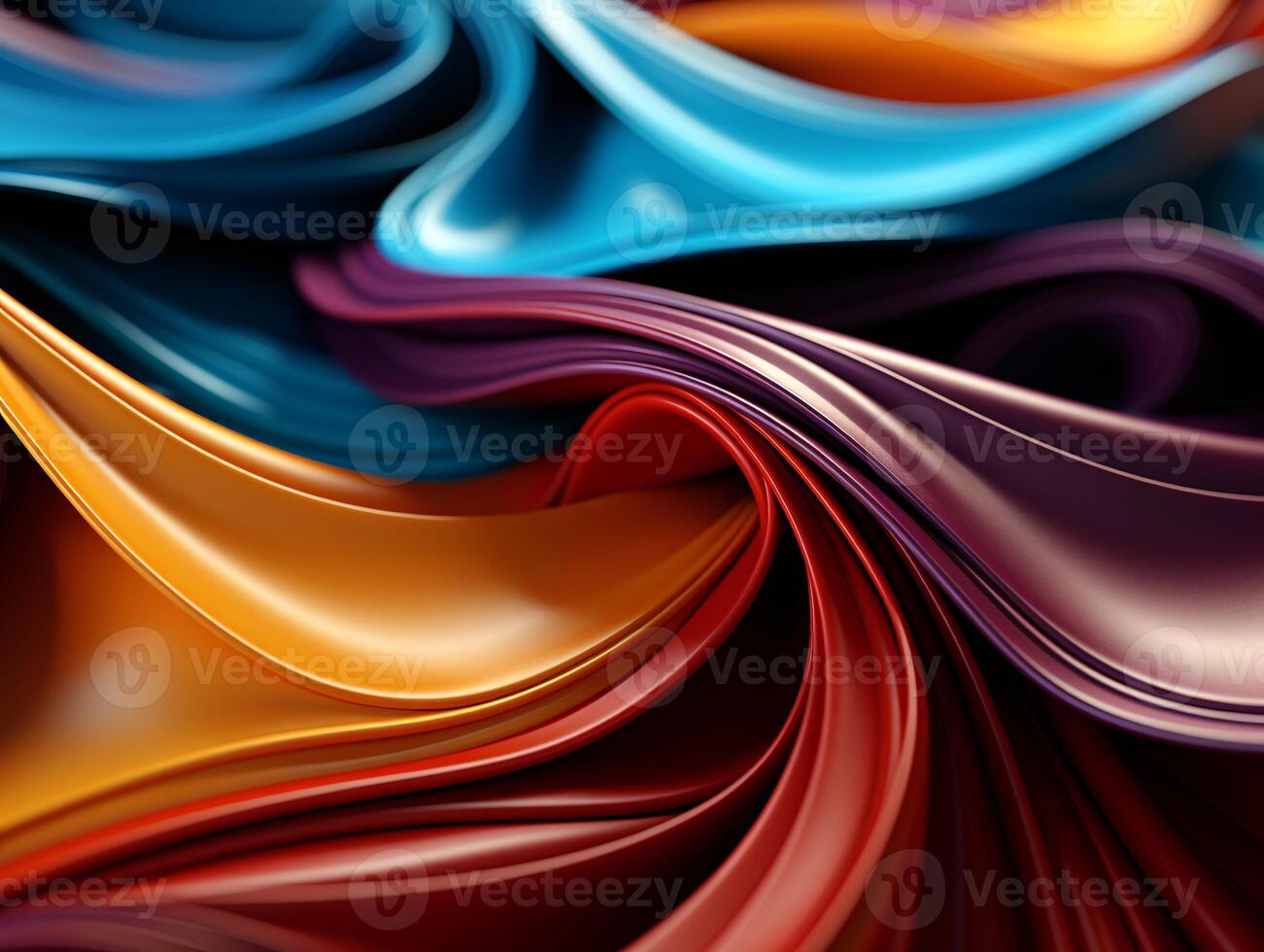 AI generated Modern colorful wave stripes pattern background photo