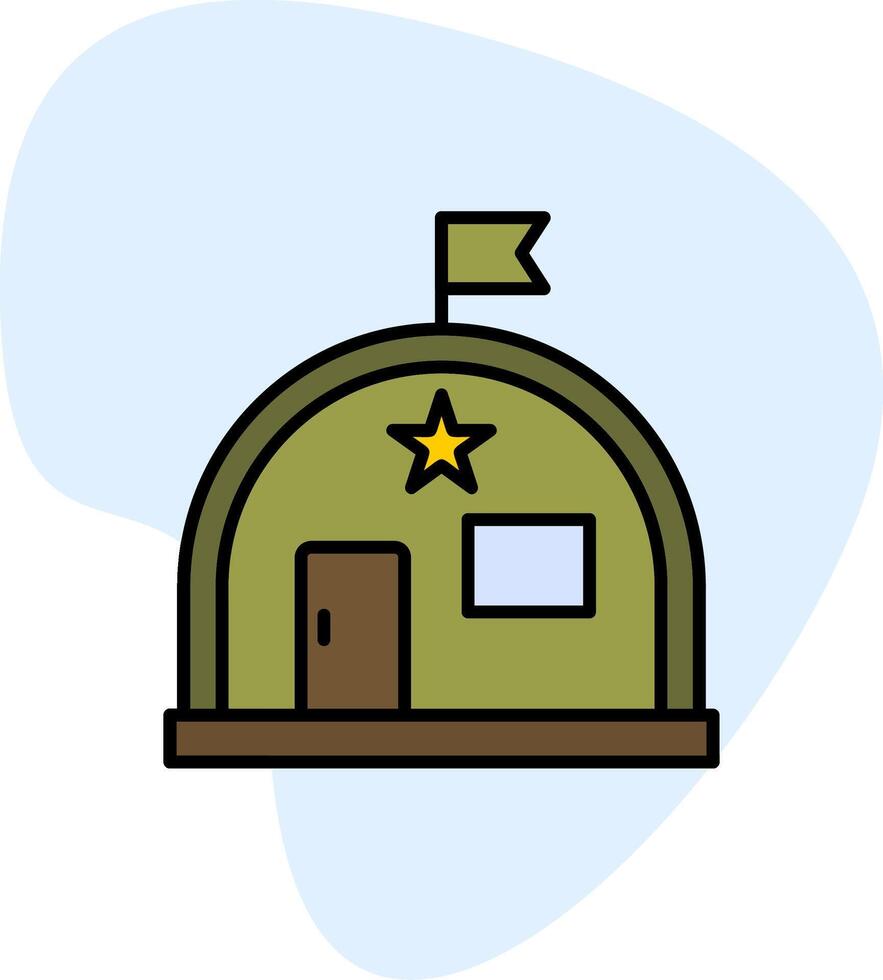 Military Warehouse Vector Icon