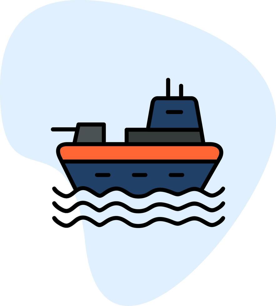 Military Ship Vector Icon