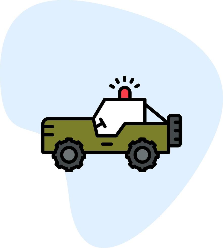 icono de vector de jeep militar