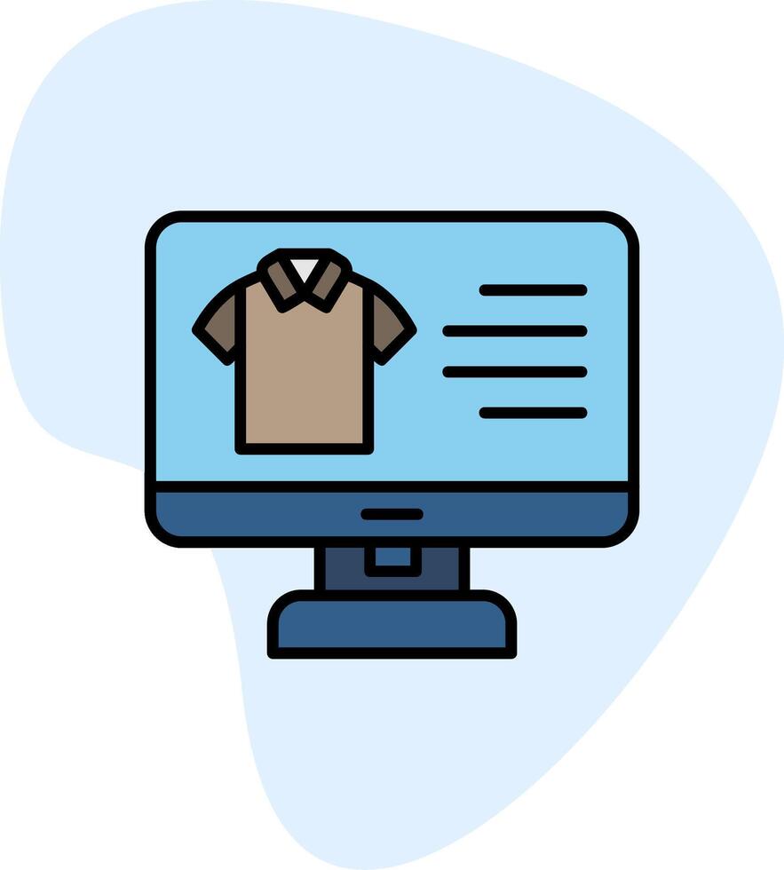 Cloth Online Shopping Vector Icon