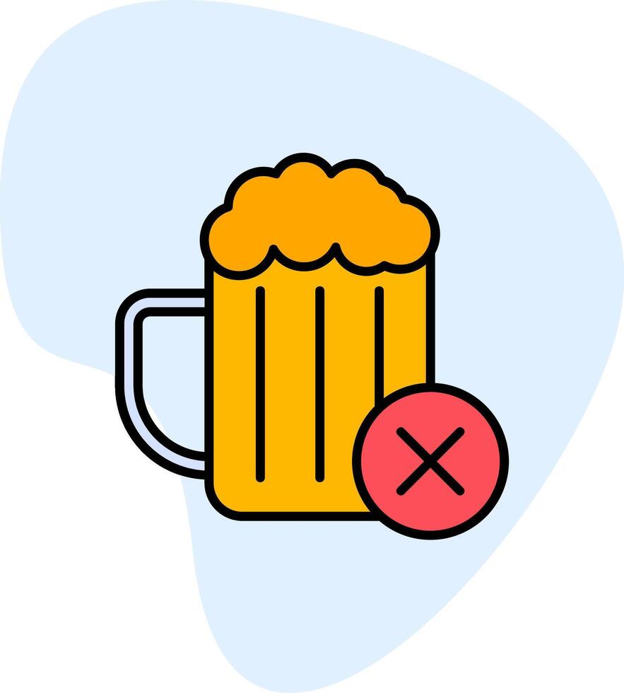 No Alcohol Vector Icon