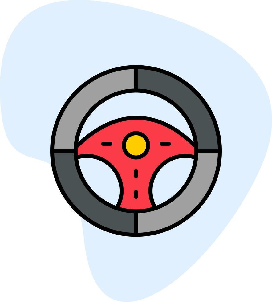 icono de vector de volante