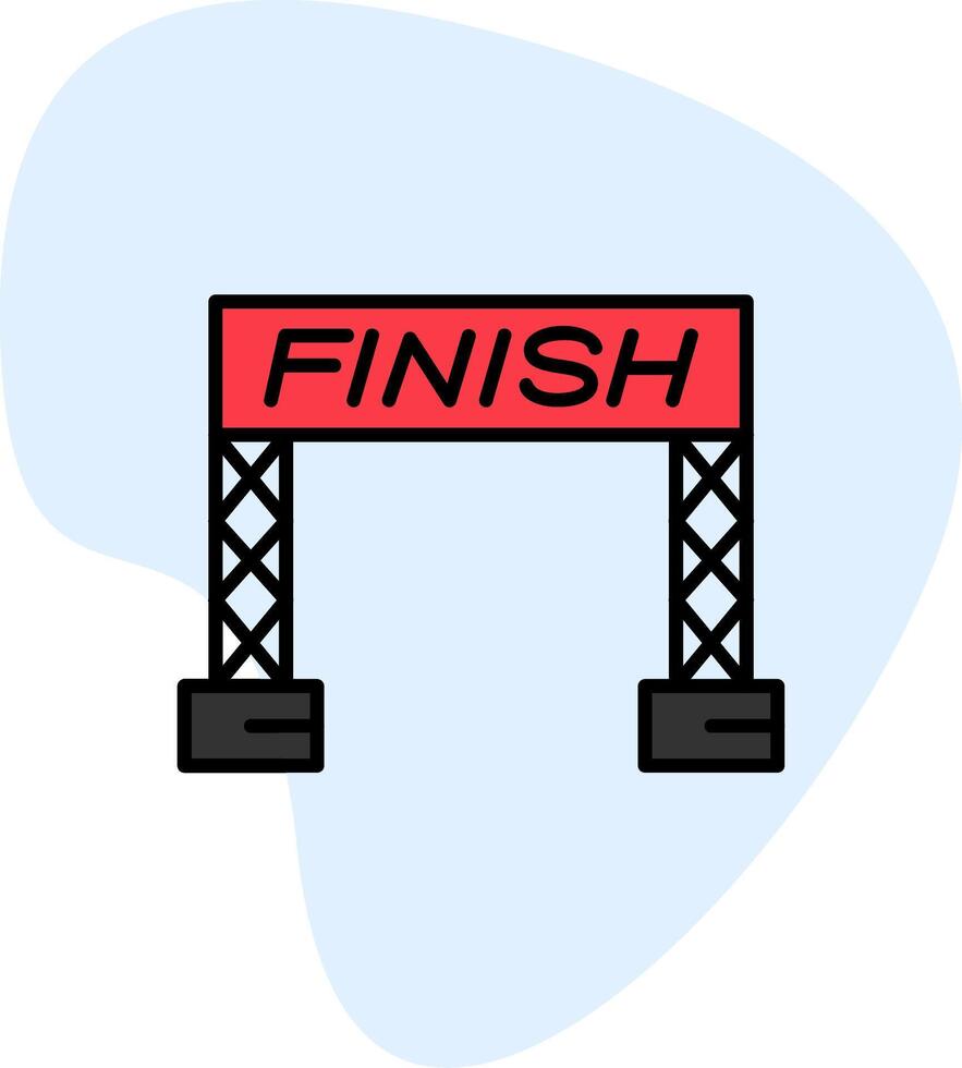 Finish Line Vector Icon