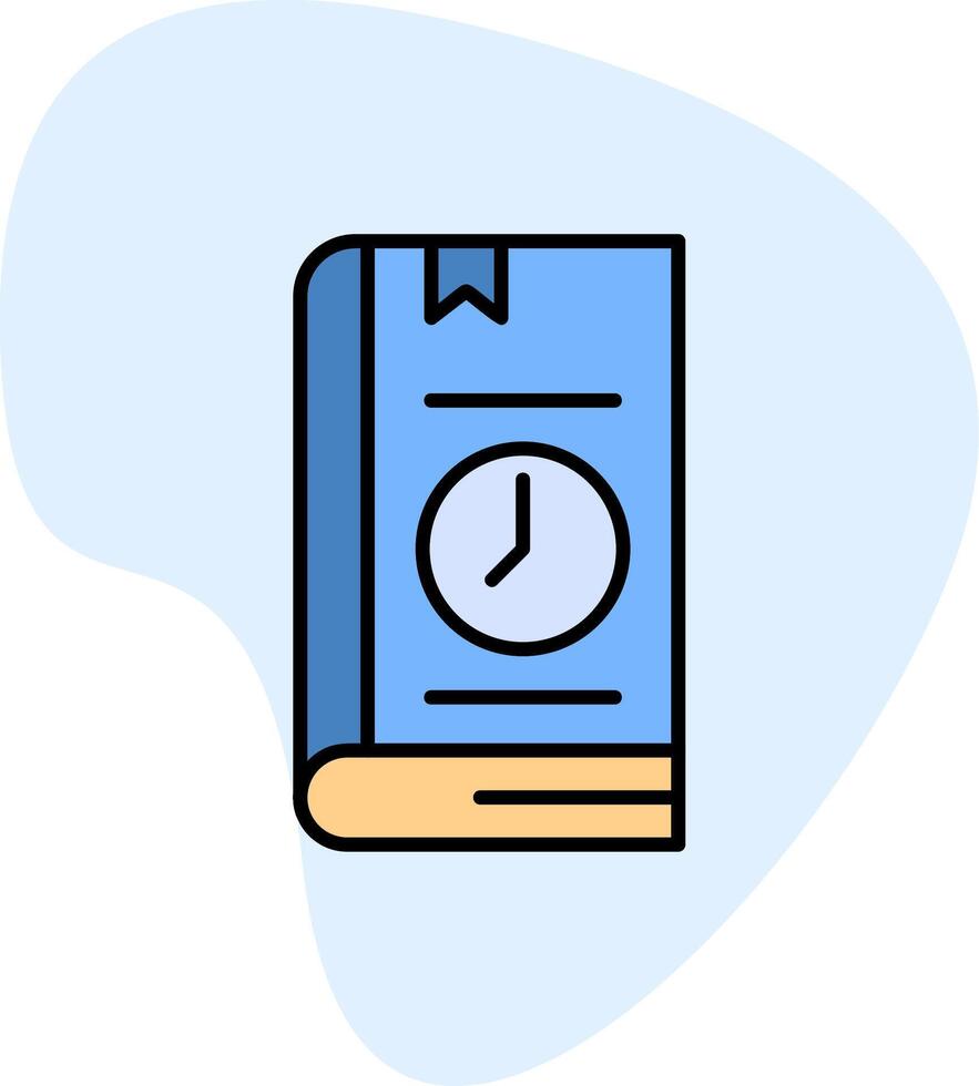 libro hora límite vector icono