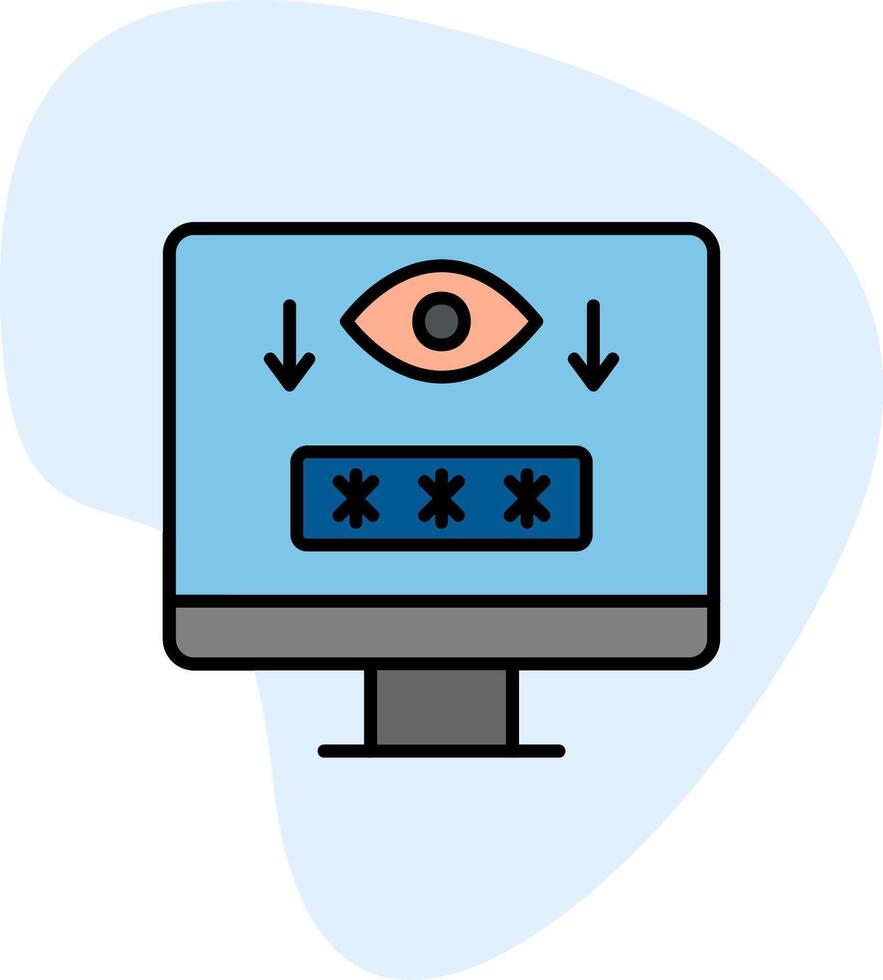 Computer Spyware Vector Icon