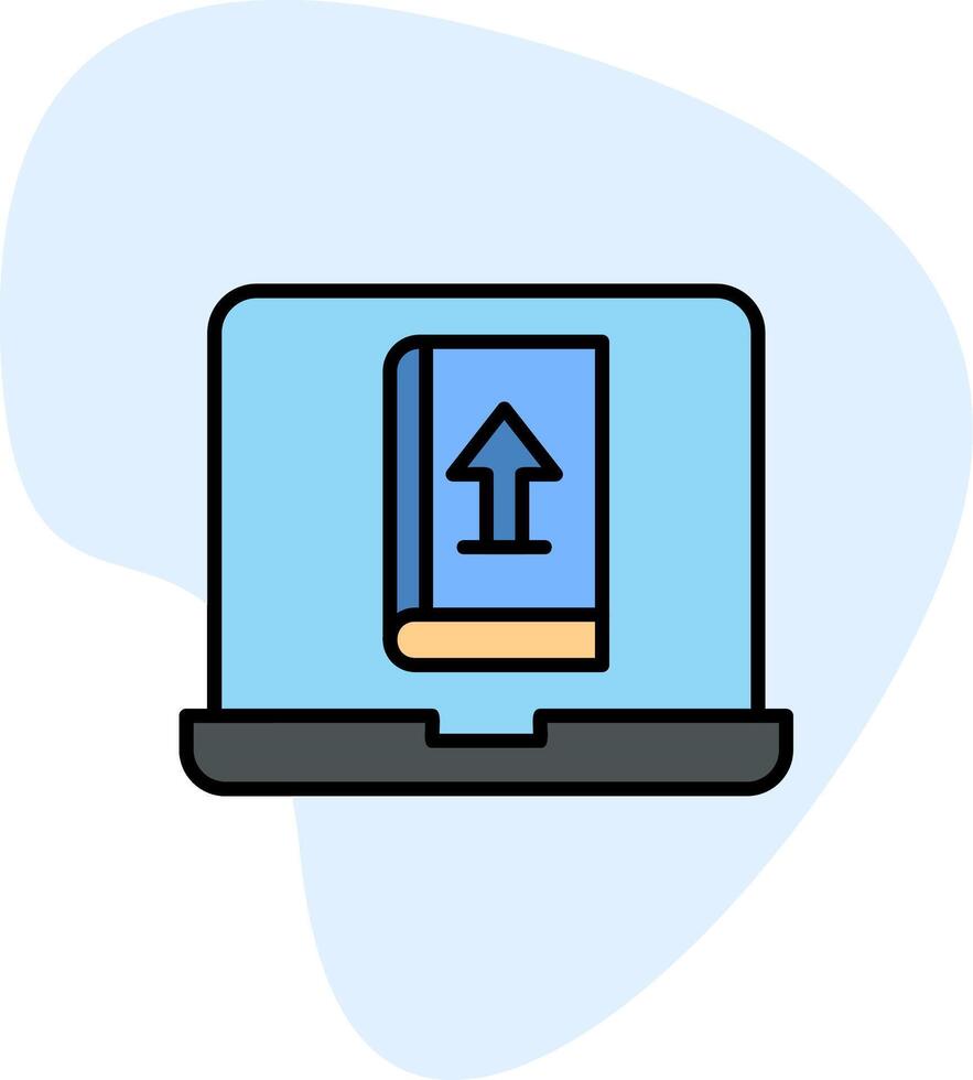 Upload Book Vector Icon