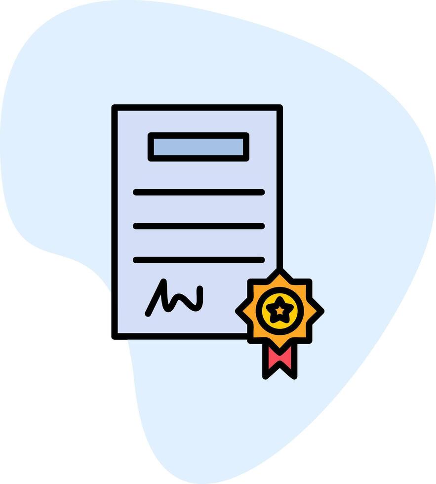 icono de vector de certificado