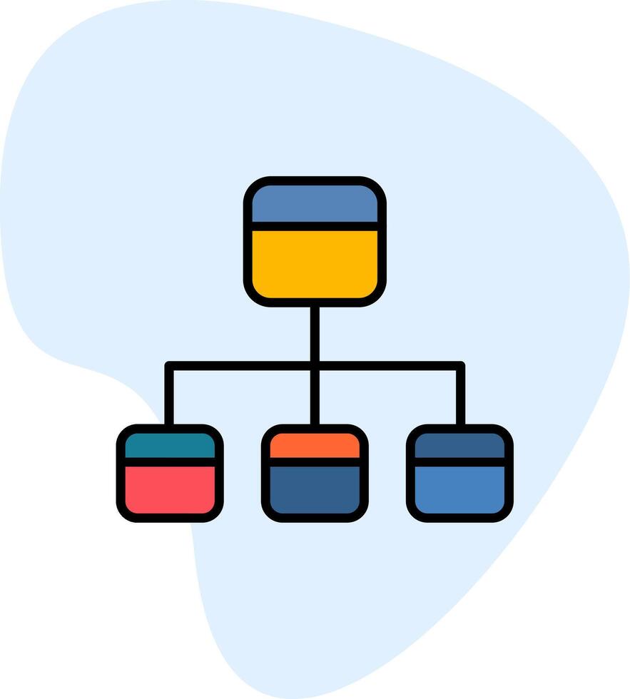 icono de vector de diagrama de flujo