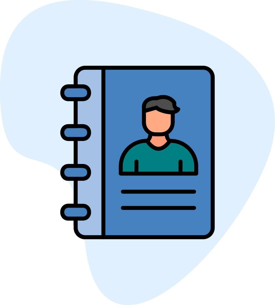 Contact Book Vector Icon