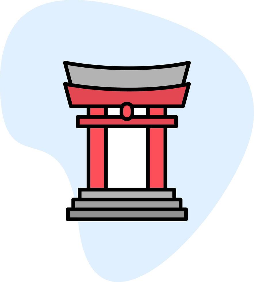 torii portón vector icono