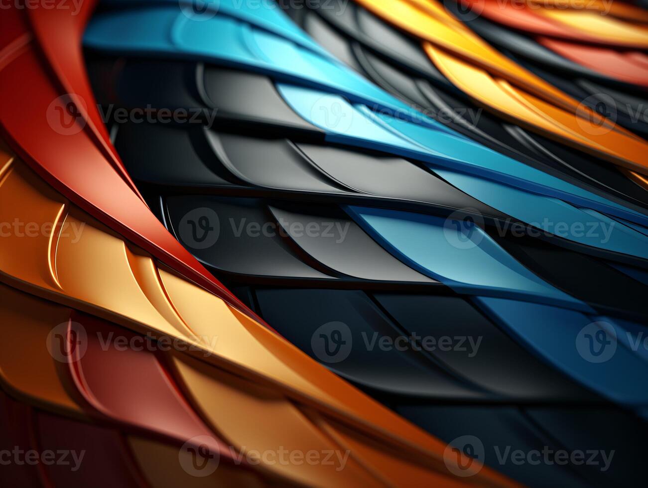 AI generated Modern colorful wave stripes pattern background photo