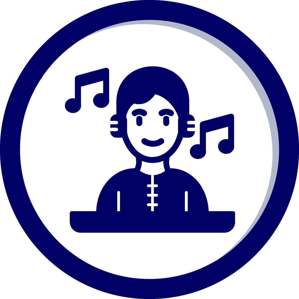 icono de vector de DJ