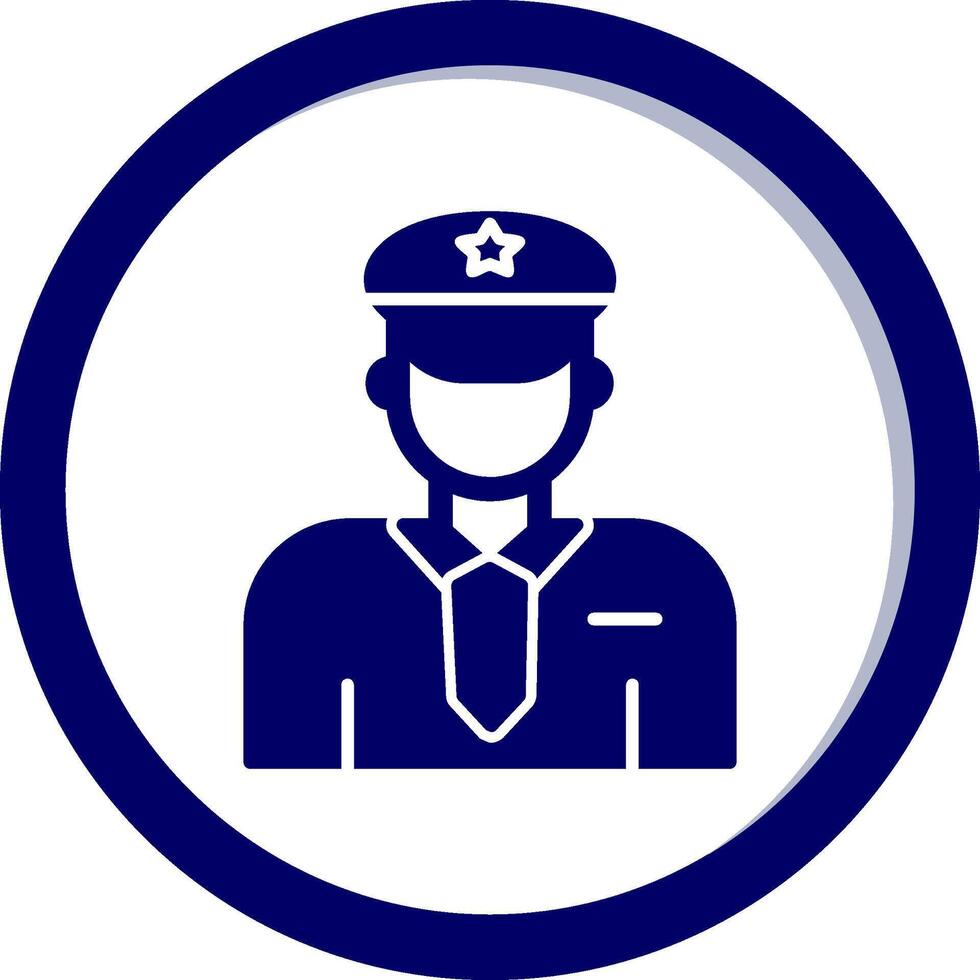 icono de vector de hombre de policía