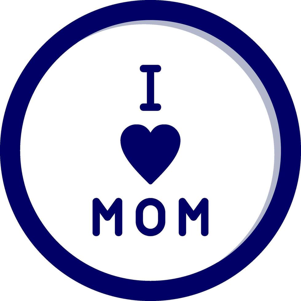 I love Mom Vector Icon