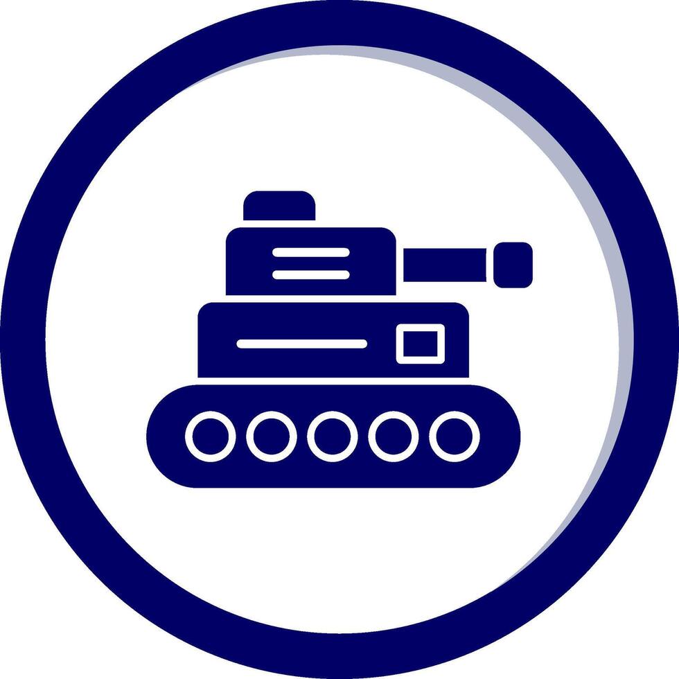icono de vector de tanque militar