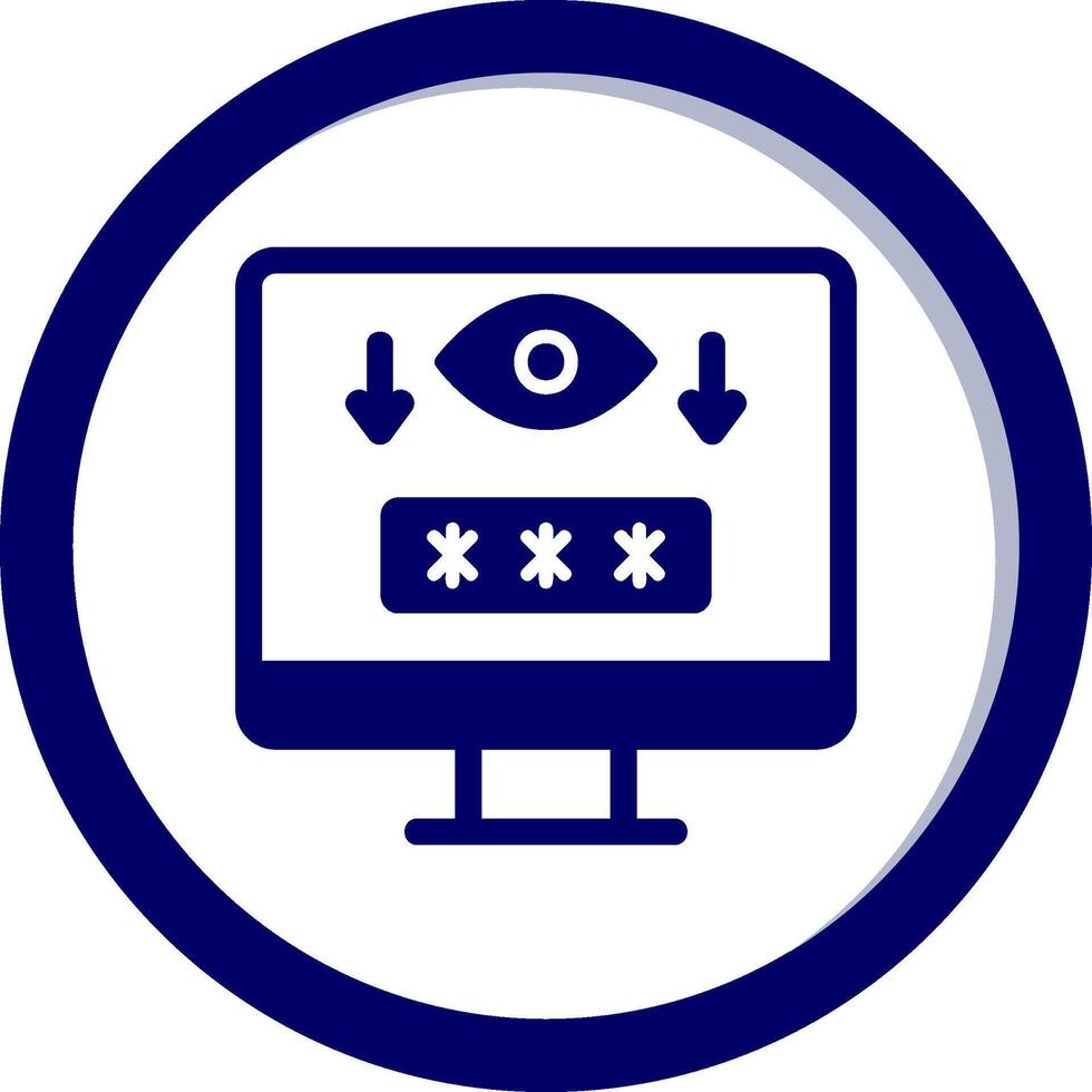 Computer Spyware Vector Icon