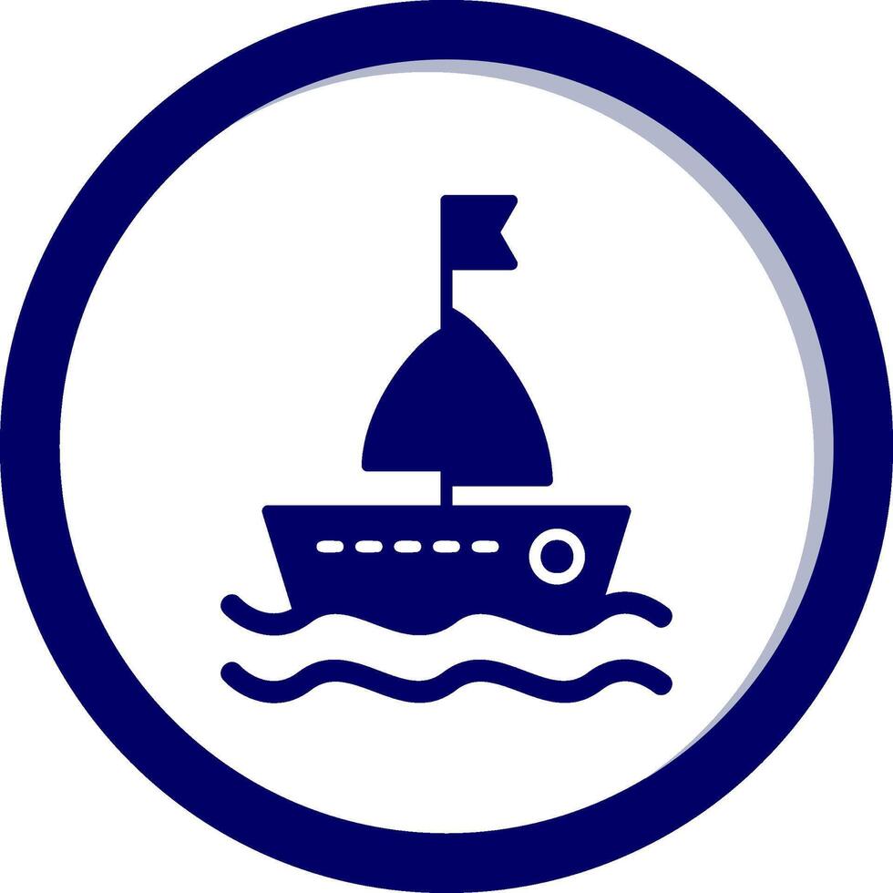 icono de vector de barco