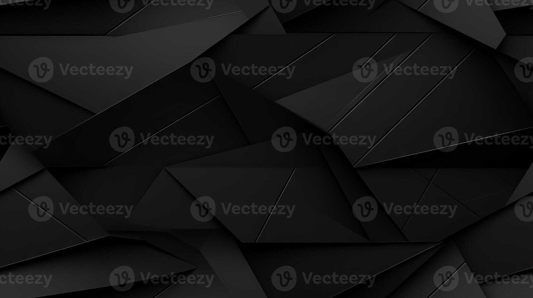 AI generated Dark black Geometric grid background Modern dark abstract texture seamless pattern photo