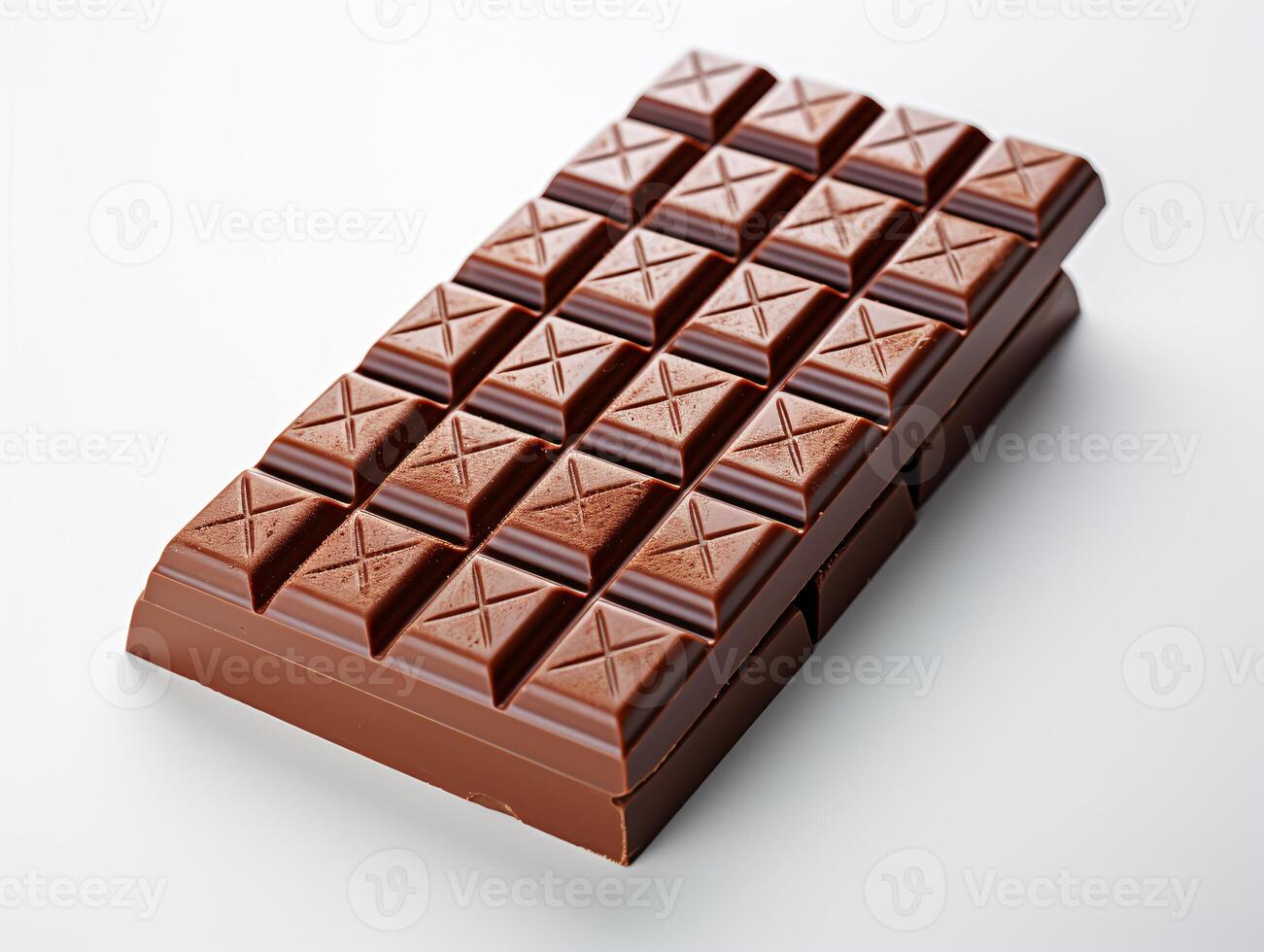 AI generated Chocolate bar isolated on white background. photo