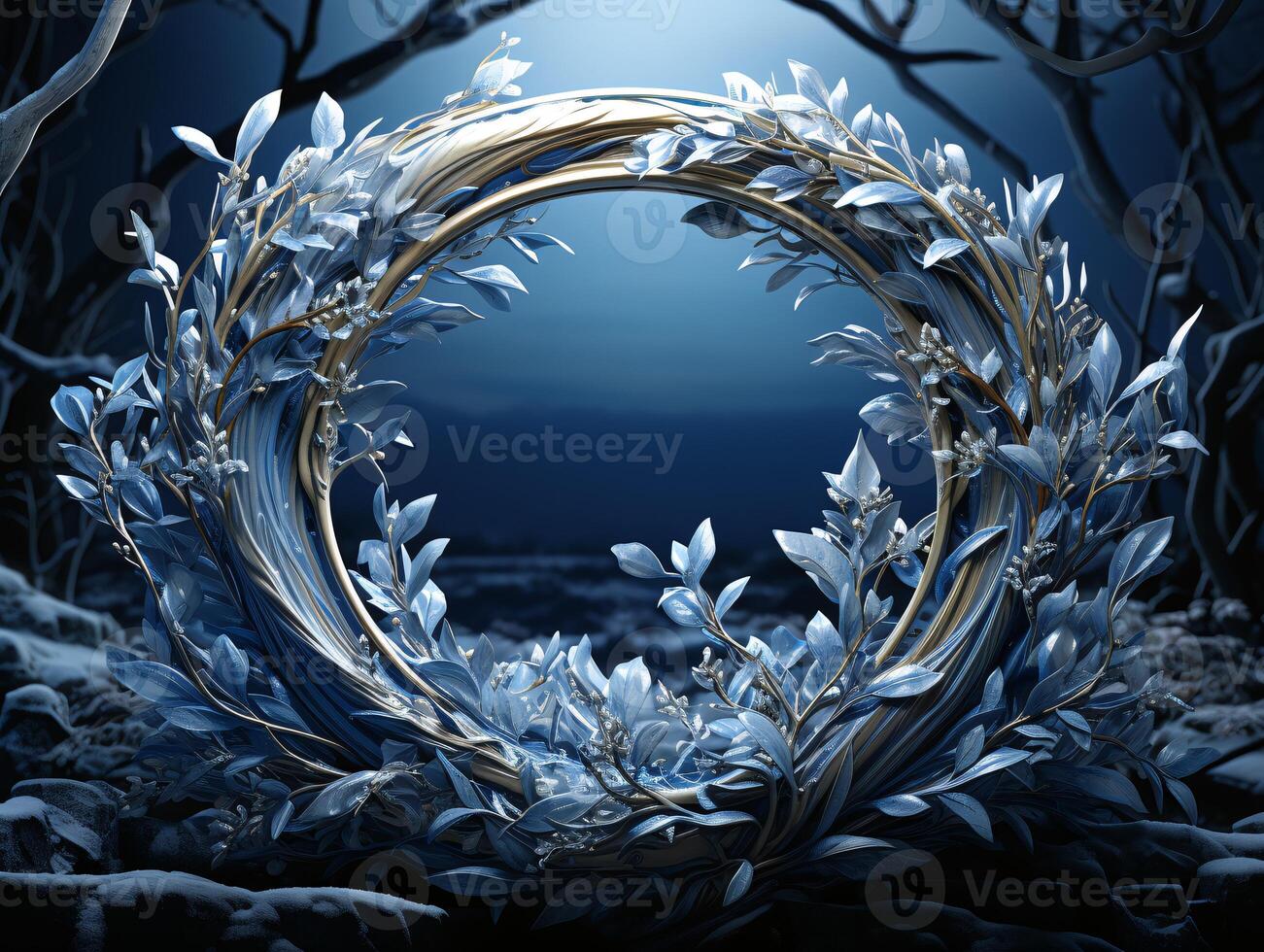 AI generated Beautiful blue feathers background close up photo