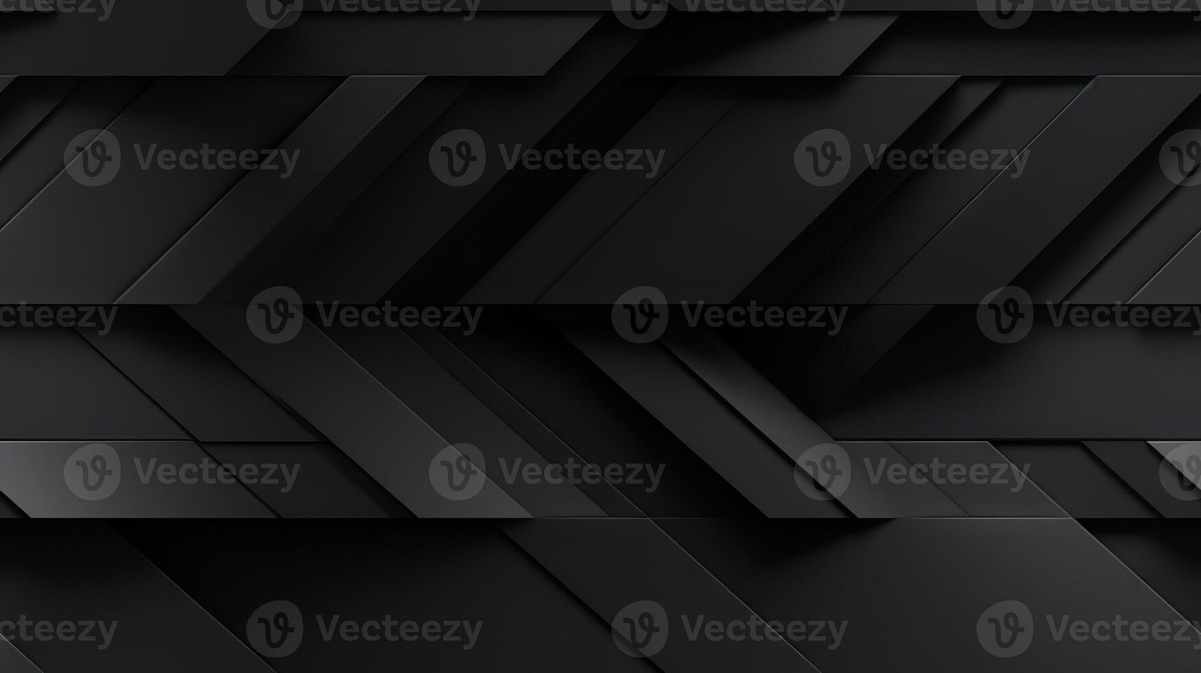 AI generated Dark black Geometric grid background Modern dark abstract texture seamless pattern photo