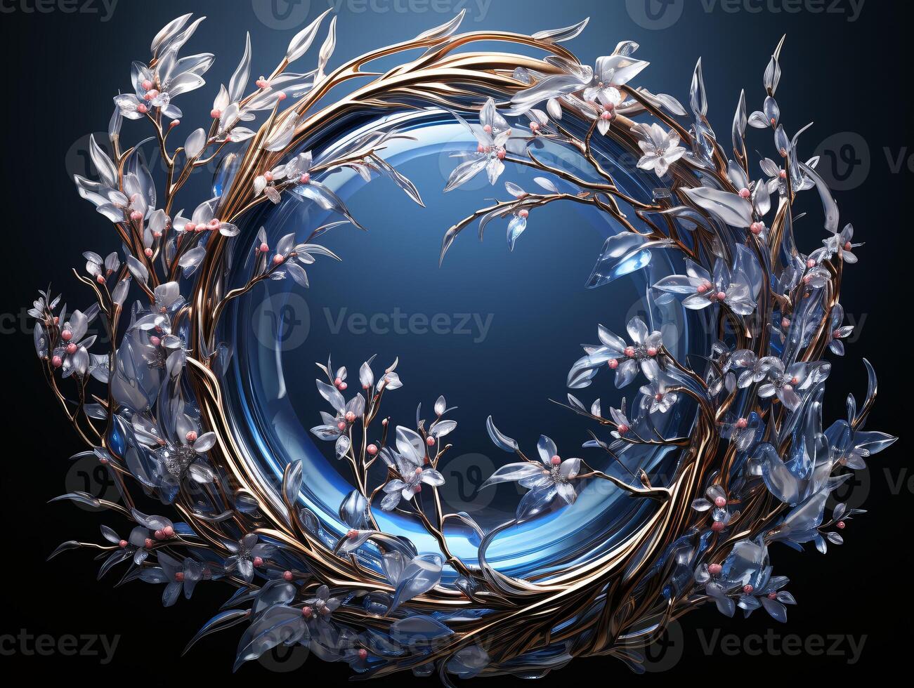 AI generated Beautiful blue feathers background close up photo