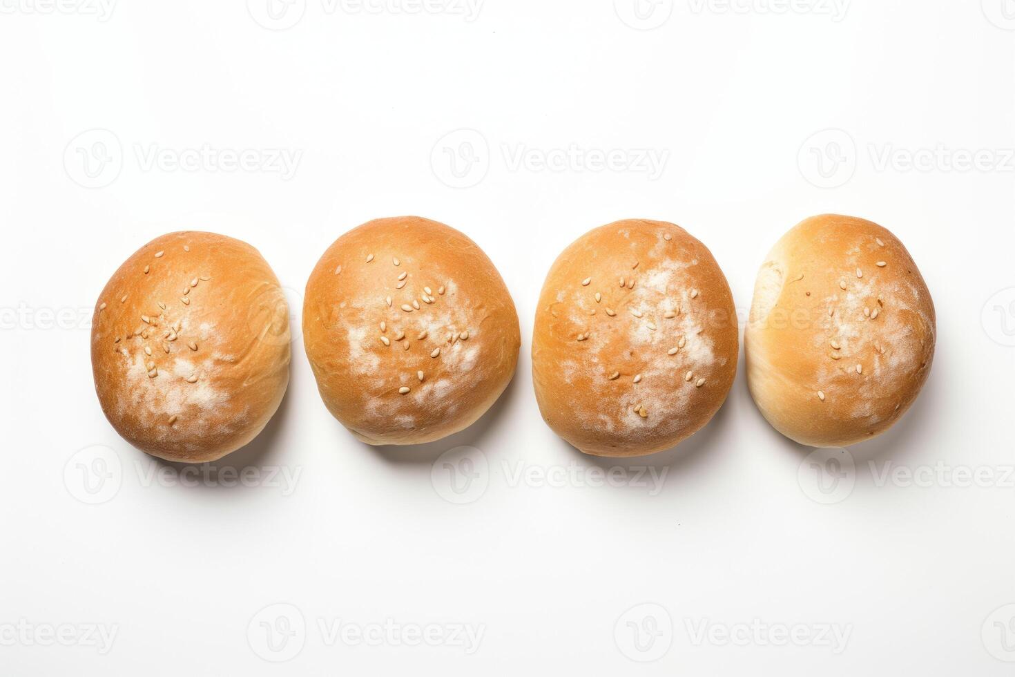 AI generated bun bread closeup photo