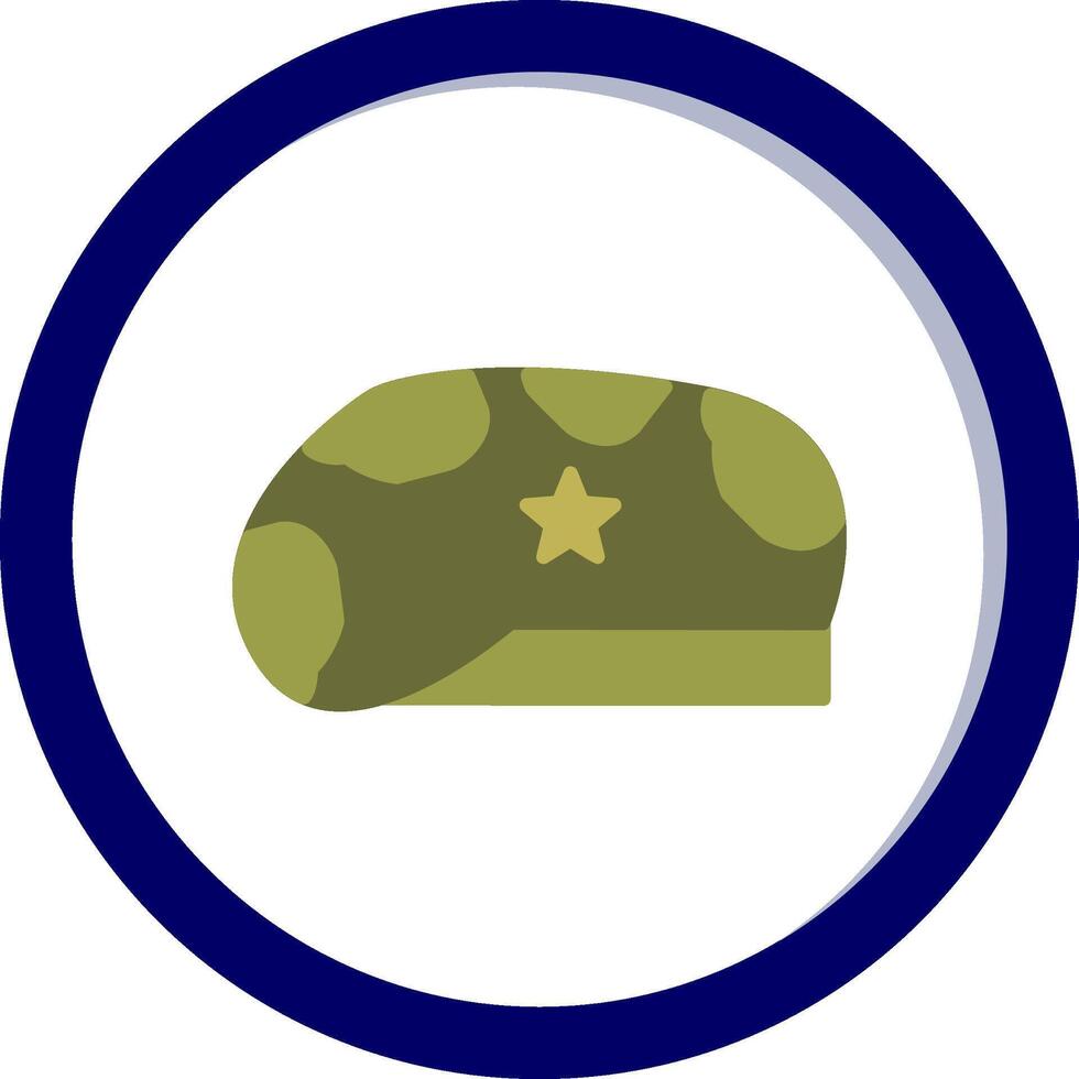 icono de vector de sombrero militar