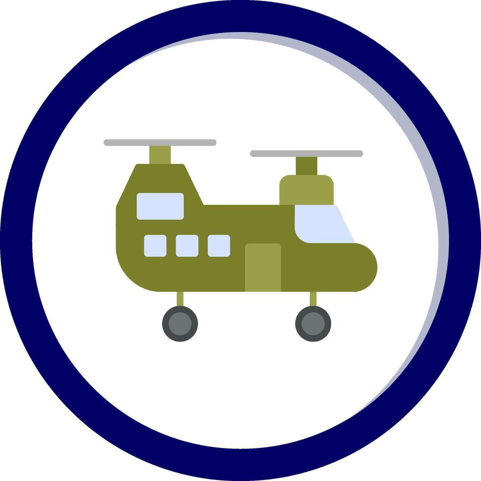 icono de vector de helicóptero militar