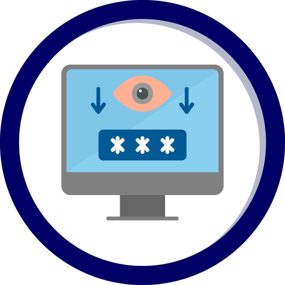 Computer Spyware Vector Icon