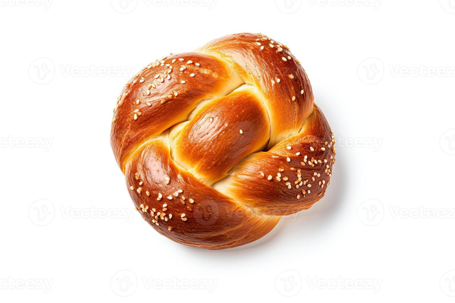 AI generated pretzel bread closeup photo