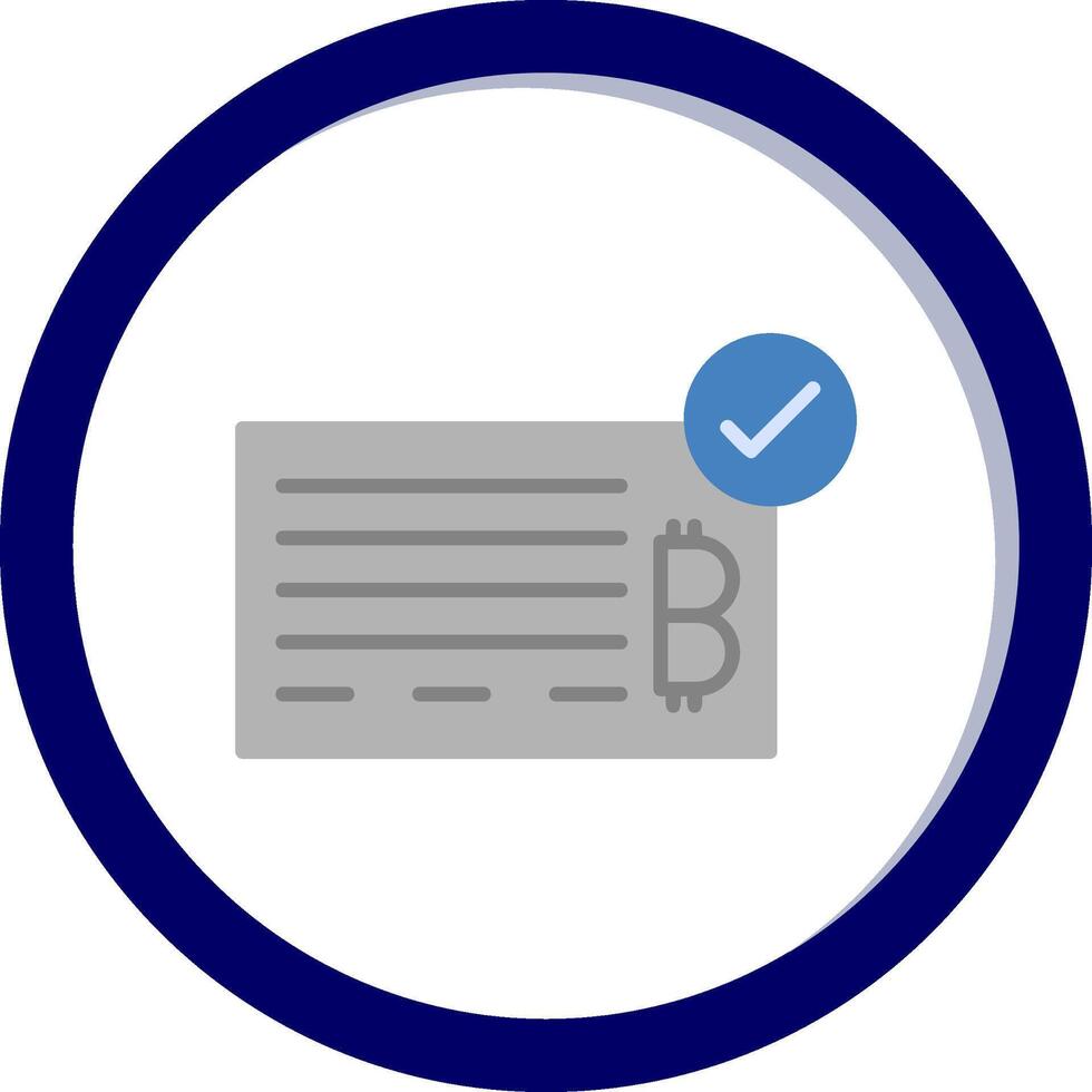 Bank Check Vector Icon