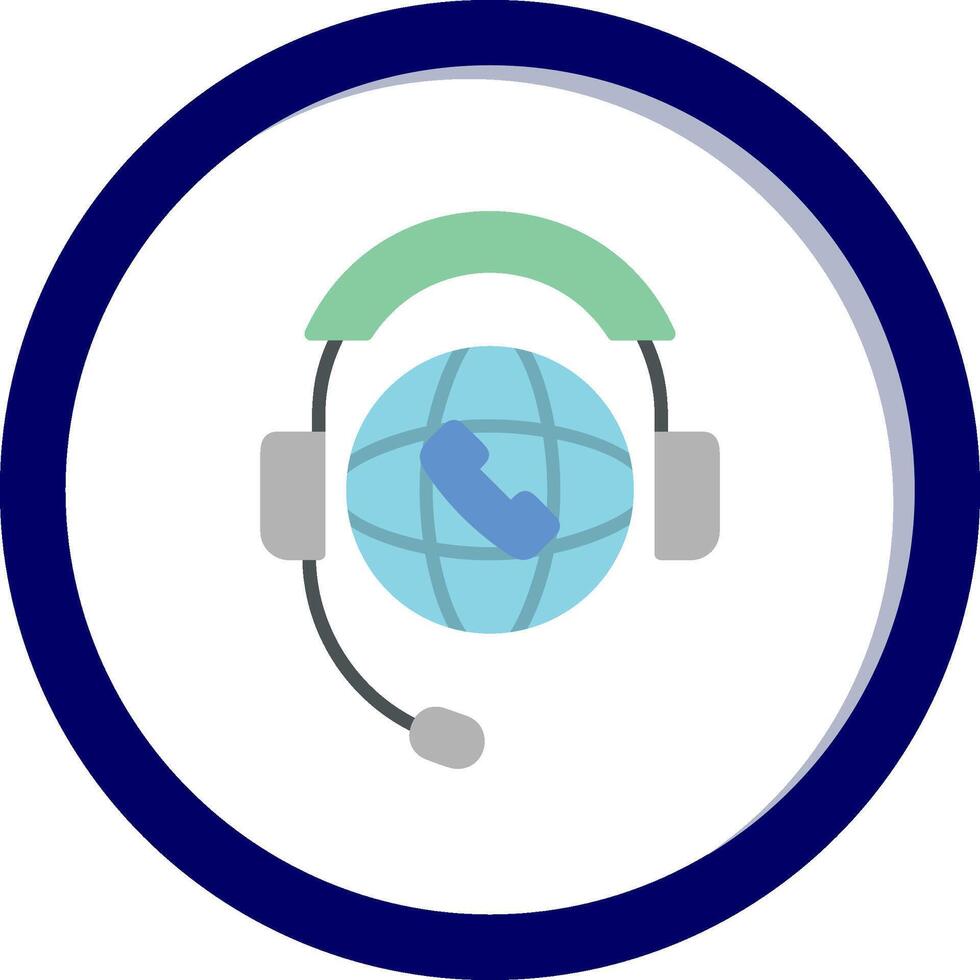 World Call Center Vector Icon