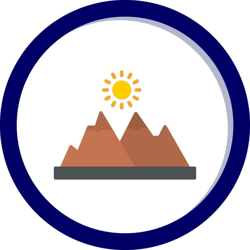 icono de vector de montaña