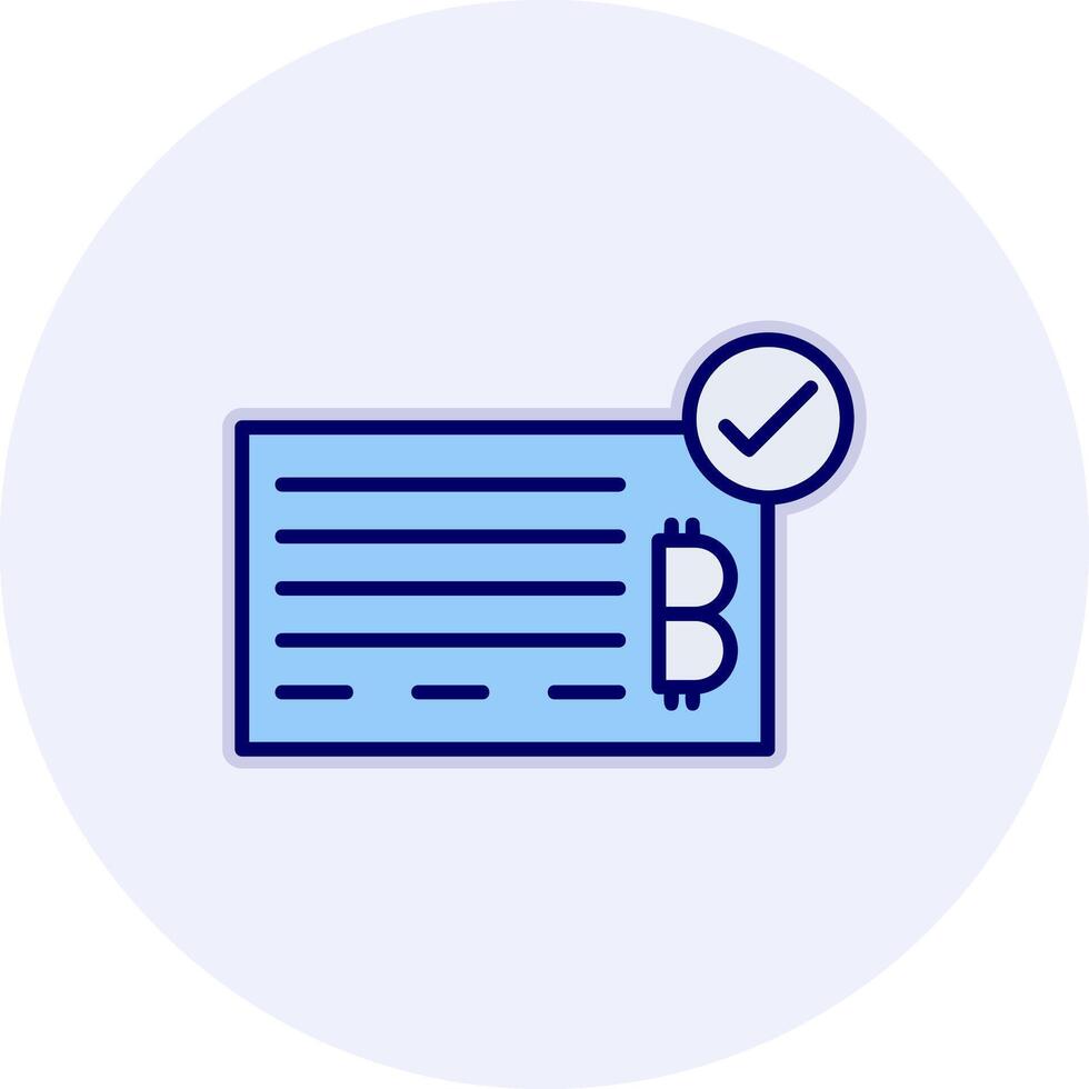 Bank Check Vector Icon