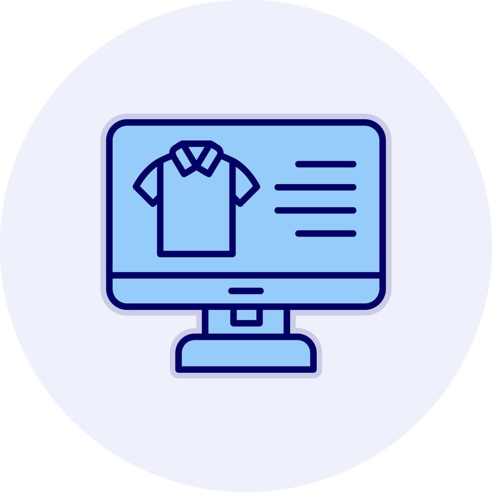 Cloth Online Shopping Vector Icon