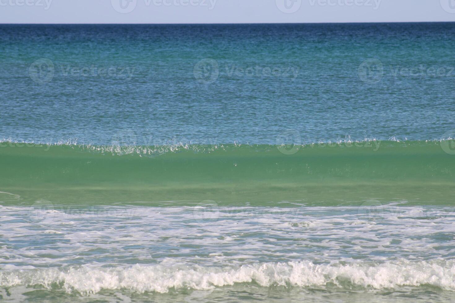 Beach front sand and waves photo