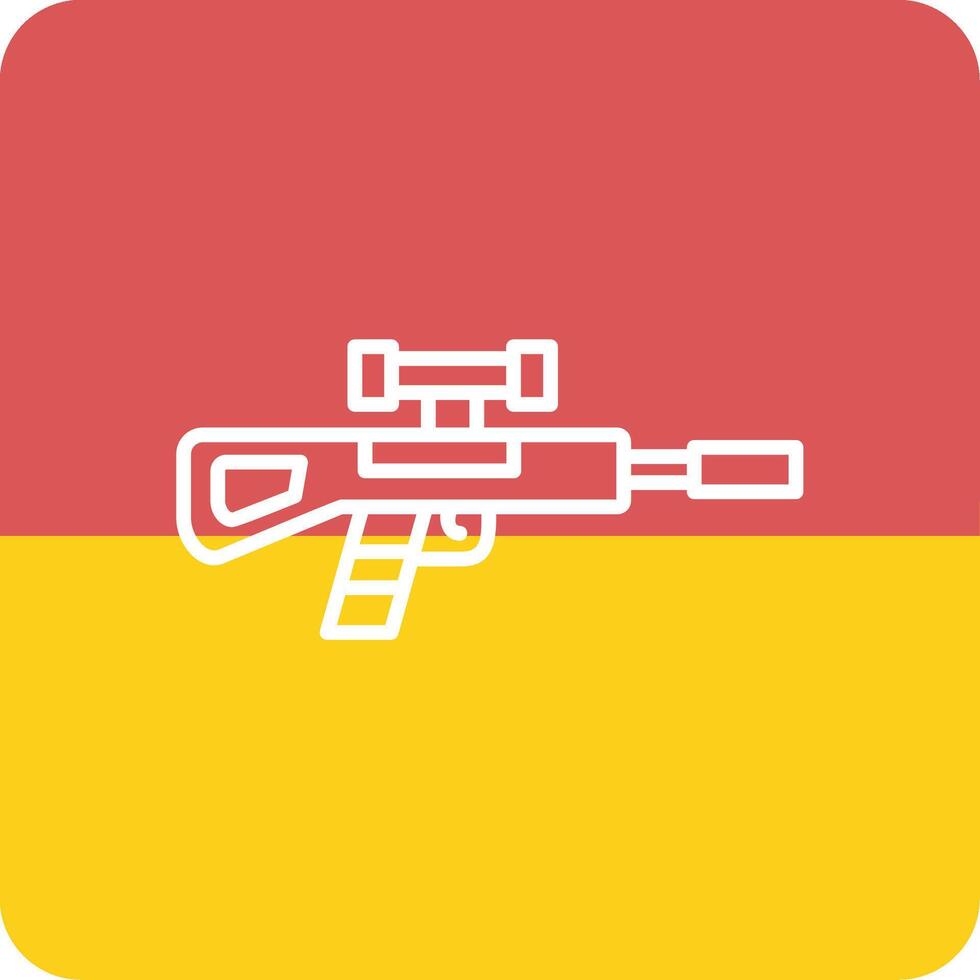 icono de vector de rifle de francotirador