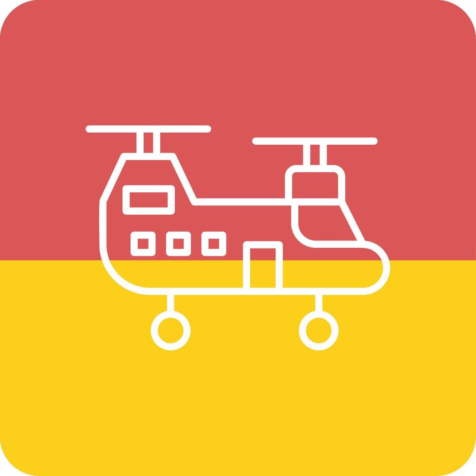 icono de vector de helicóptero militar