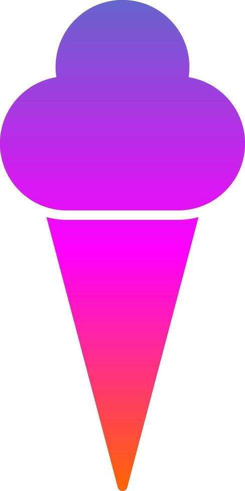 Ice Cream Glyph Gradient Icon vector