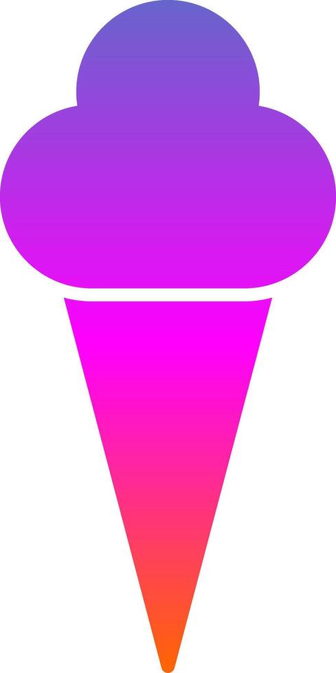 Ice Cream Glyph Gradient Icon vector