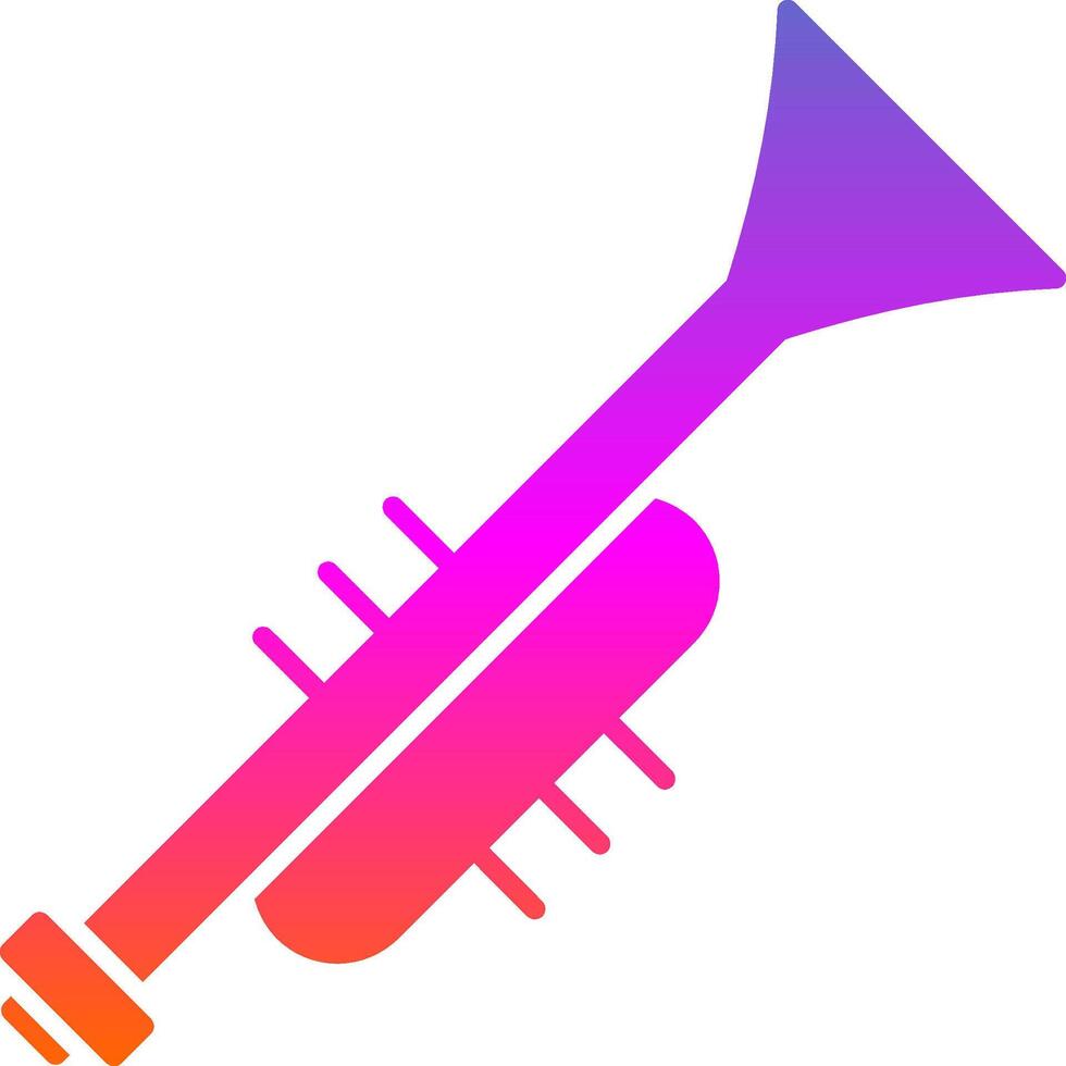 Trumpet Glyph Gradient Icon vector