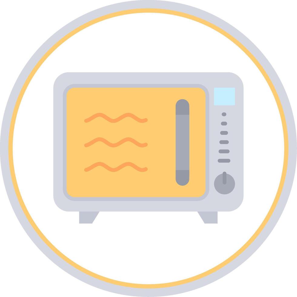 Oven Flat Circle Uni Icon vector