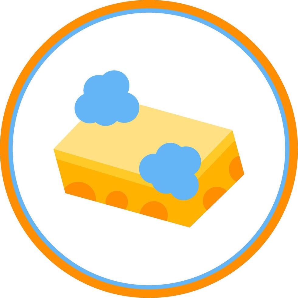 Sponge Flat Circle Uni Icon vector