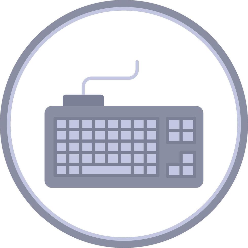 Keyboard Flat Circle Uni Icon vector