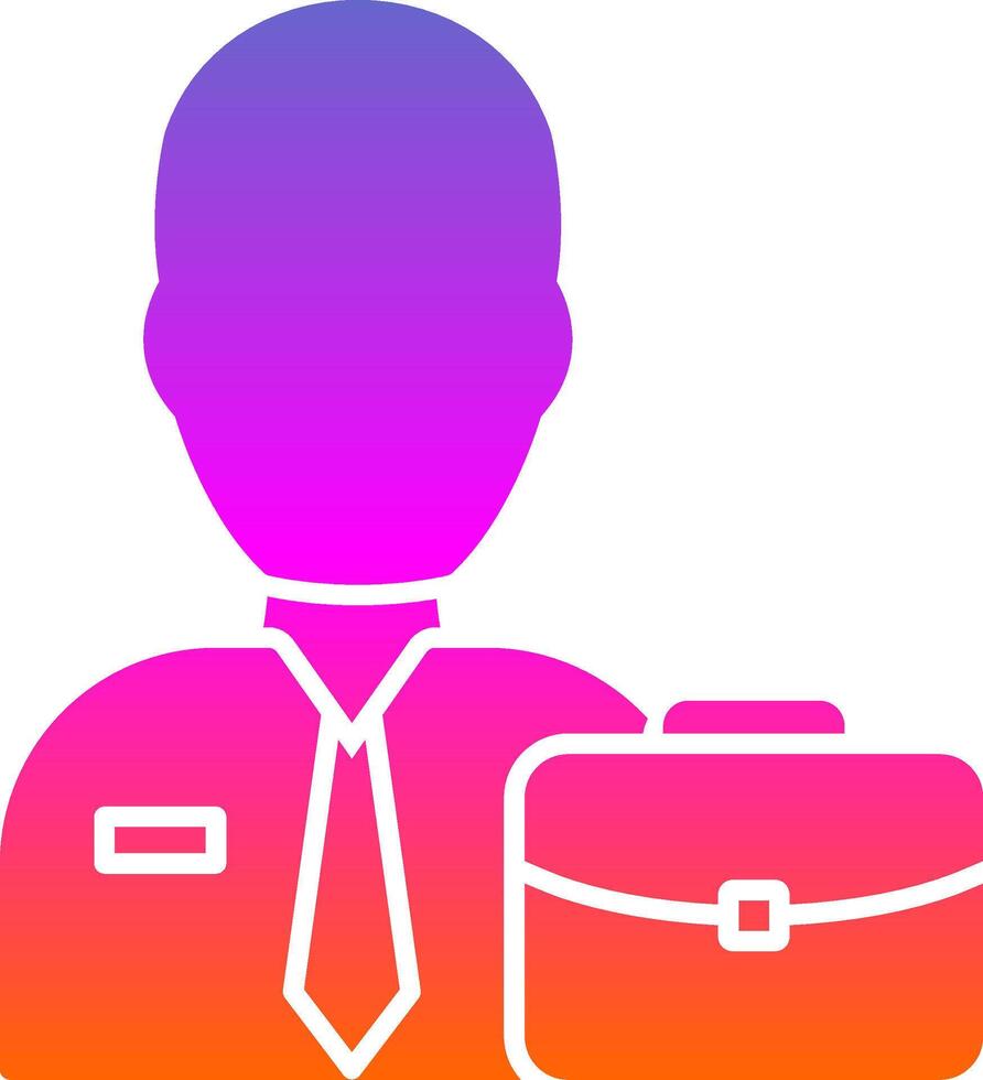 Manager Glyph Gradient Icon vector