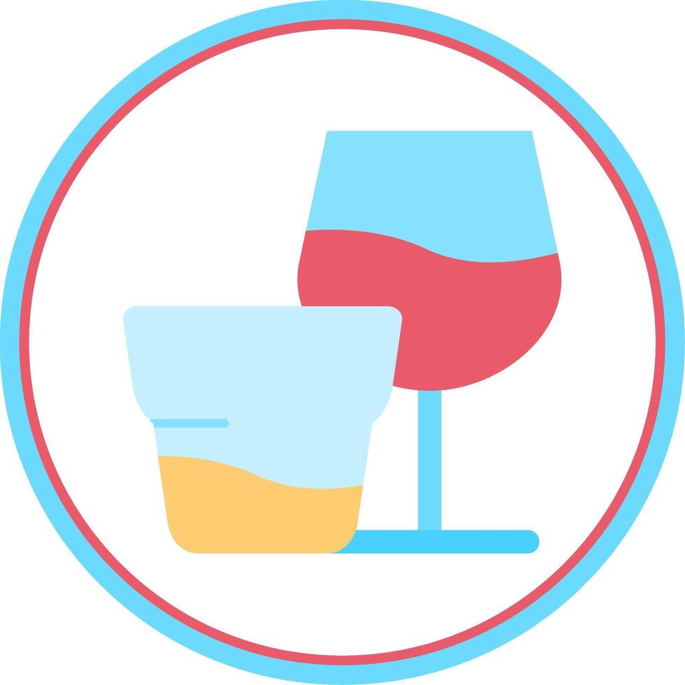 vaso plano circulo uni icono vector