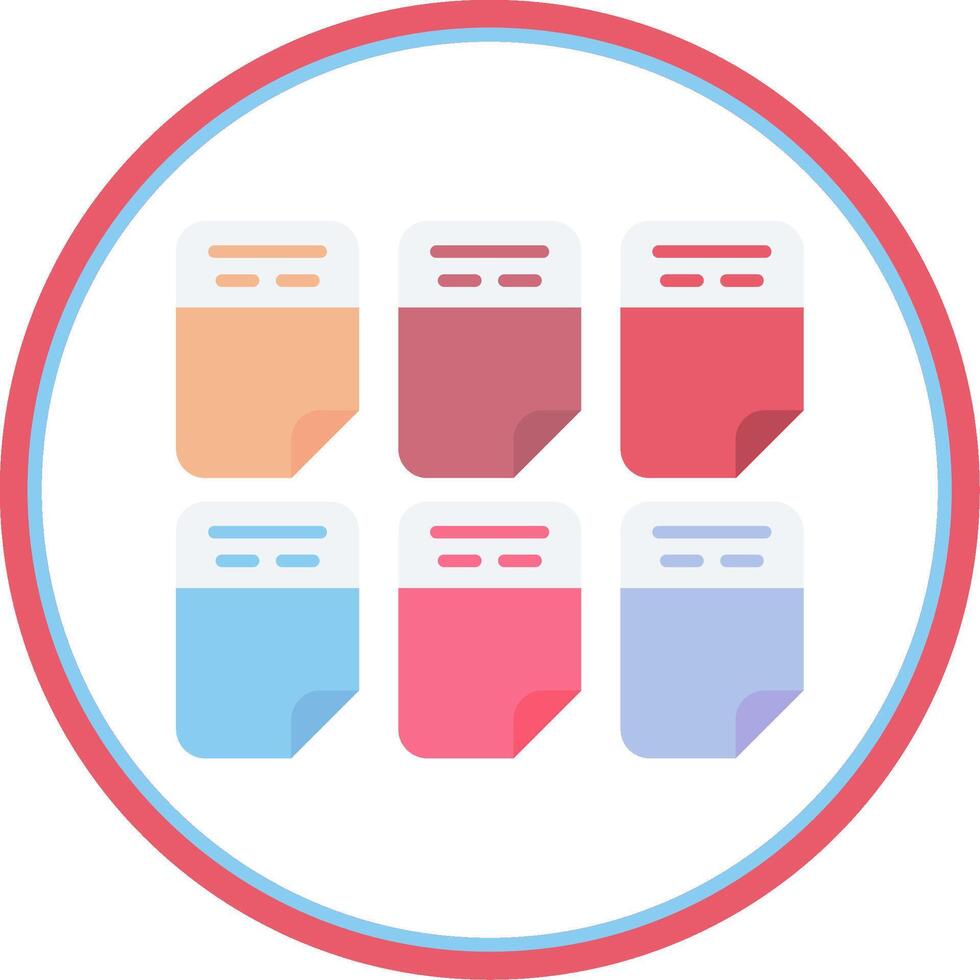 Color Flat Circle Uni Icon vector
